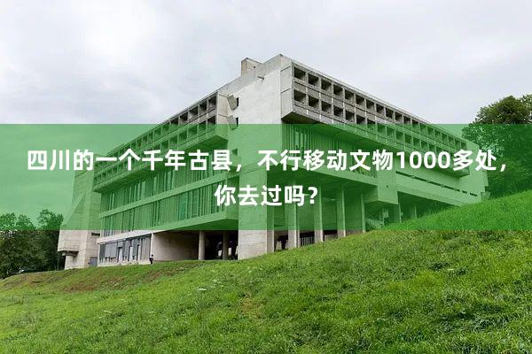 四川的一个千年古县，不行移动文物1000多处，你去过吗？