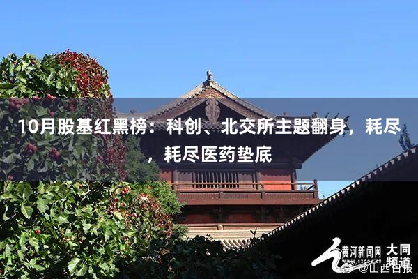 10月股基红黑榜：科创、北交所主题翻身，耗尽，耗尽医药垫底