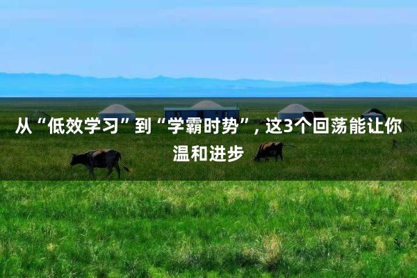 从“低效学习”到“学霸时势”, 这3个回荡能让你温和进步