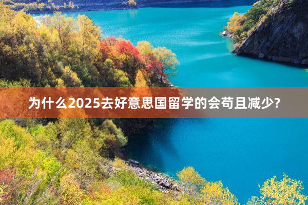 为什么2025去好意思国留学的会苟且减少?