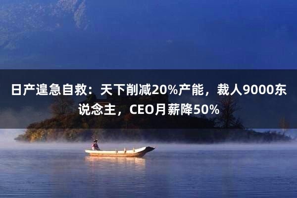 日产遑急自救：天下削减20%产能，裁人9000东说念主，CEO月薪降50%