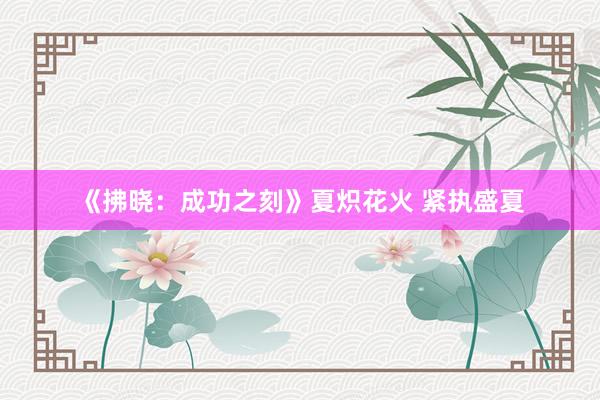 《拂晓：成功之刻》夏炽花火 紧执盛夏